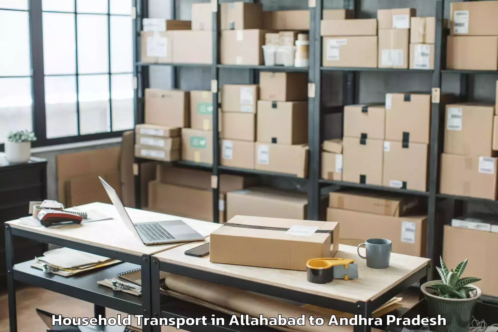 Top Allahabad to Vajrapukotturu Household Transport Available